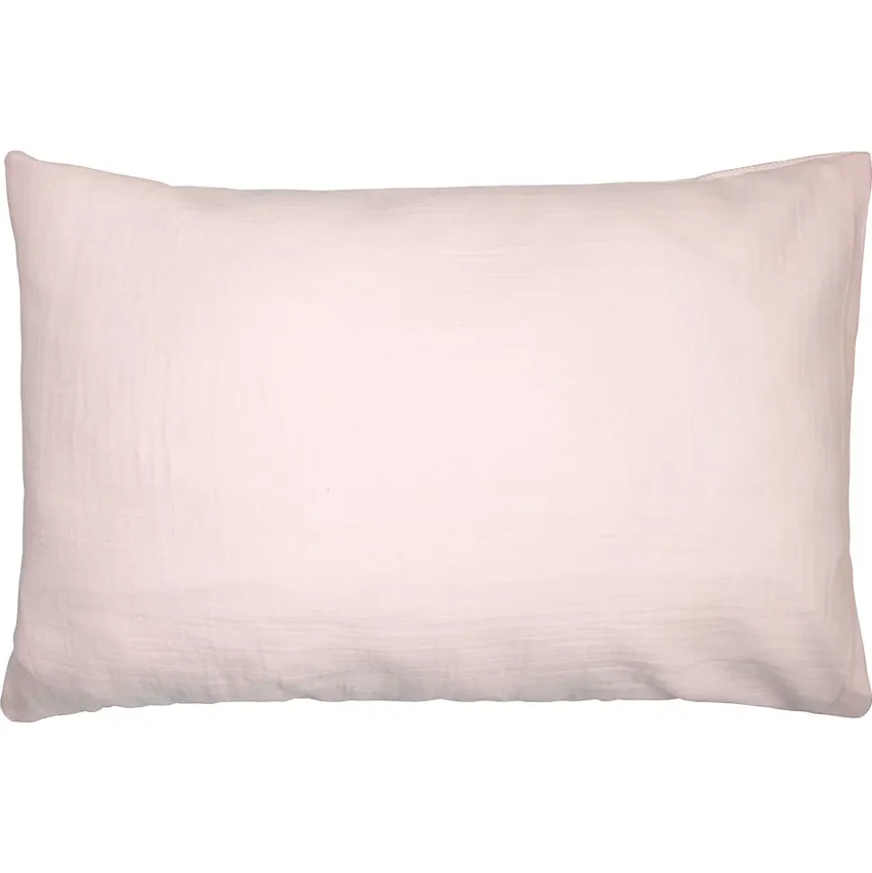 Taie d'oreiller unie en coton nid d'abeille