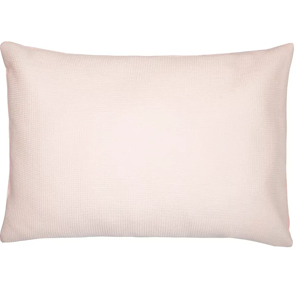 Taie d'oreiller unie en coton nid d'abeille