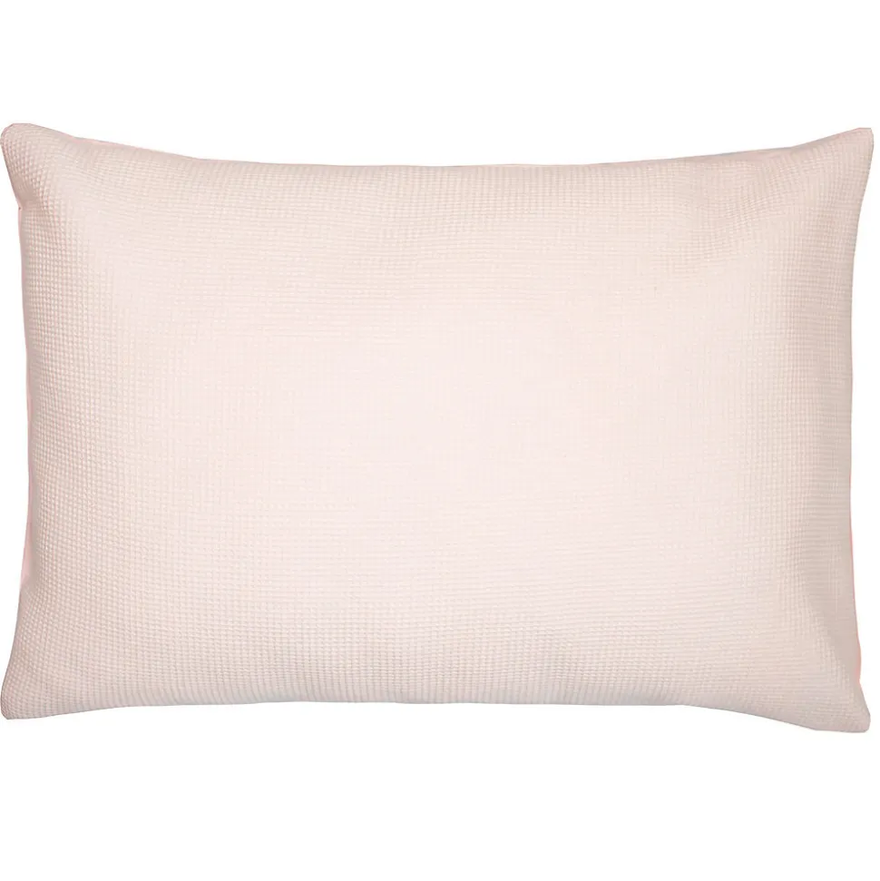 Taie d'oreiller unie en coton nid d'abeille