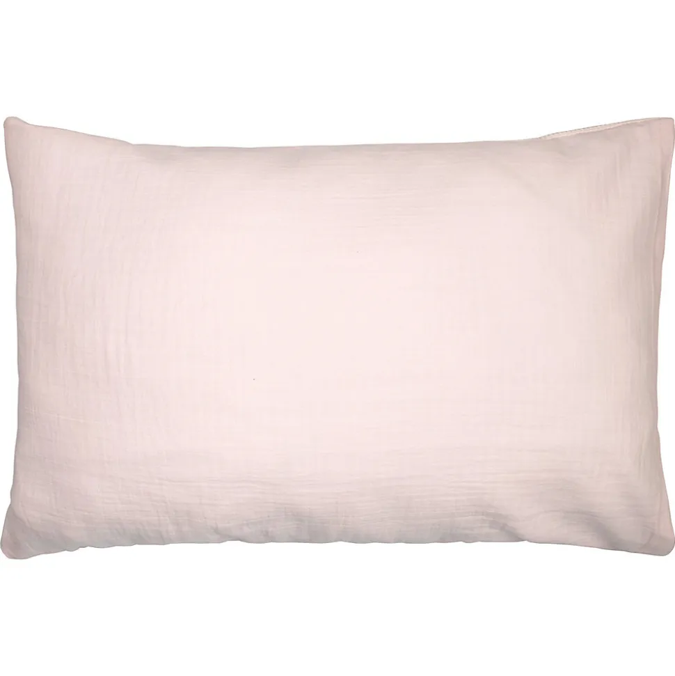 Taie d'oreiller unie en coton nid d'abeille