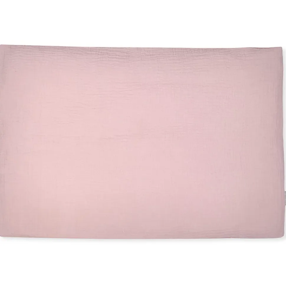 Taie d'oreiller unie en double gaze de coton