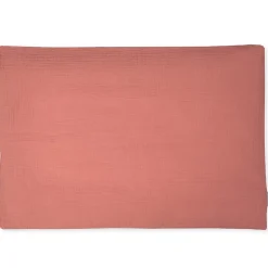 Taie d'oreiller unie en double gaze de coton