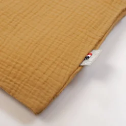 Taie d'oreiller unie en double gaze de coton