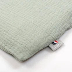 Taie d'oreiller unie en double gaze de coton