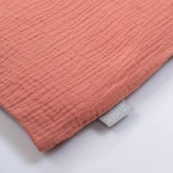 Taie d'oreiller unie en double gaze de coton