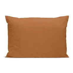Taie d'oreiller unie 50x75cm PERCALE TERRACOTTA