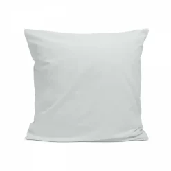 Taie d'oreiller unie 65x65cm PERCALE GRIS CLAIR