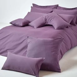 Taie d'oreiller violet 100% coton égyptien 200 fils, 40x80 cm - HOMESCAPES