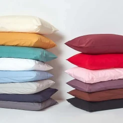 Taie d'oreiller violet 100% coton égyptien 200 fils, 50x75 cm - HOMESCAPES