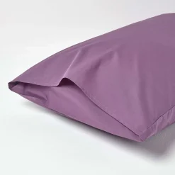 Taie d'oreiller violet 100% coton égyptien 200 fils, 50x75 cm - HOMESCAPES