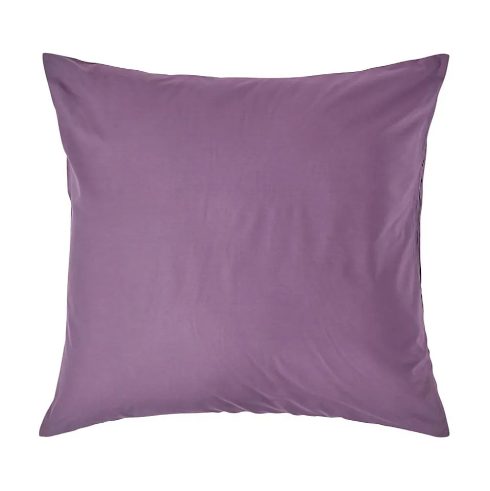 Taie d'oreiller violet 100% coton égyptien 200 fils, 60x60 cm - HOMESCAPES