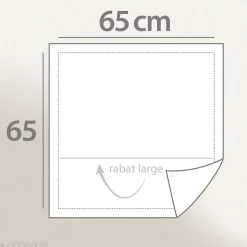 Taie d'oreiller volants plats 65x65 cm percale MANOIR rouge Carmin