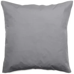 Taie d'oreiller volants plats 65x65 cm percale MANOIR gris Ardoise