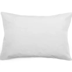 Taie d'oreiller volants plats 50x70 cm percale MANOIR gris Perle