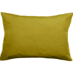 Taie d'oreiller volants plats 50x70 cm percale MANOIR vert Jasmin