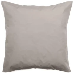 Taie d'oreiller volants plats 65x65 cm percale MANOIR gris Cendre