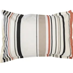 Taie d'oreiller 50x70 cm coton HUGO beige/corail