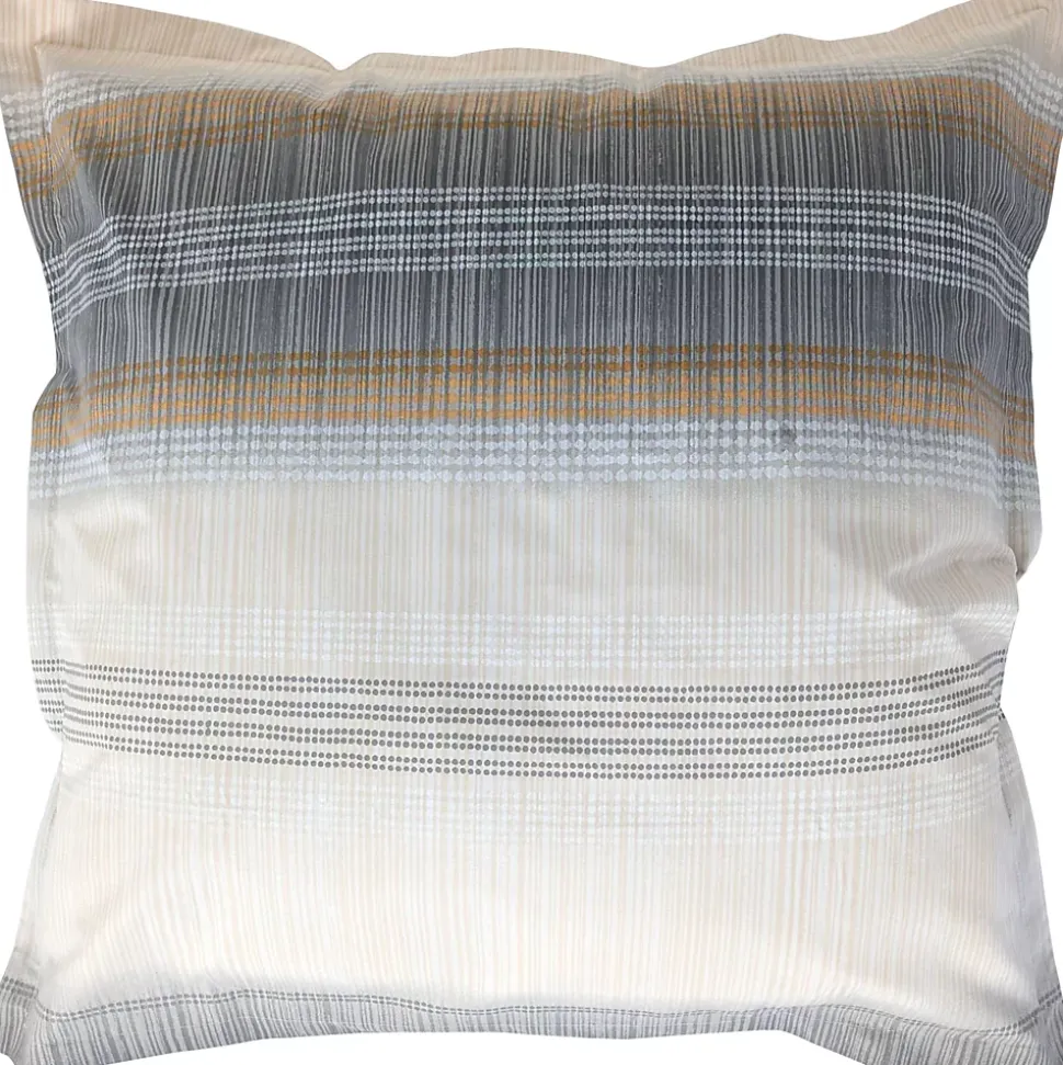 Taie d'oreiller 65x65 cm en 100% percale de coton ESTEBAN gris beige