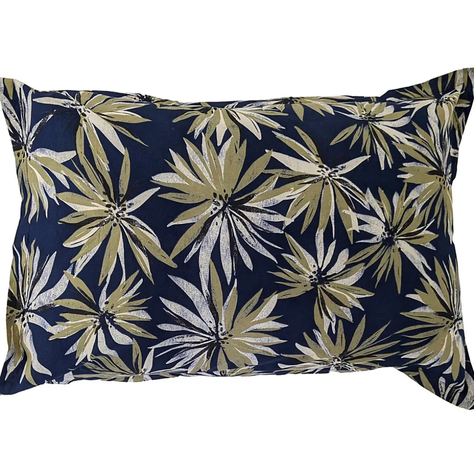 Taie d'oreiller 50x70 cm en 100% percale de coton EVERLY bleu encre