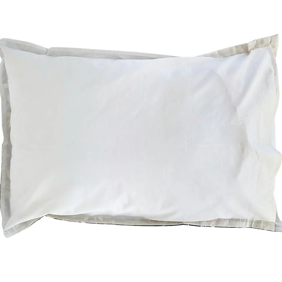Taie d'oreiller 50x70 cm en 100% percale de coton EVERLY bleu encre
