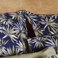 Taie d'oreiller 50x70 cm en 100% percale de coton EVERLY bleu encre