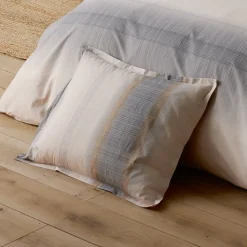 Taie d'oreiller 50x70 cm en 100% percale de coton ESTEBAN gris beige