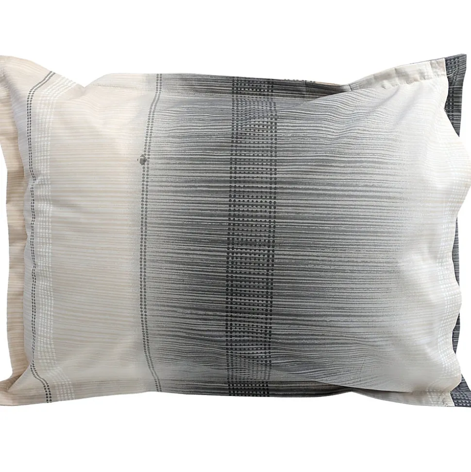 Taie d'oreiller 50x70 cm en 100% percale de coton ESTEBAN gris beige