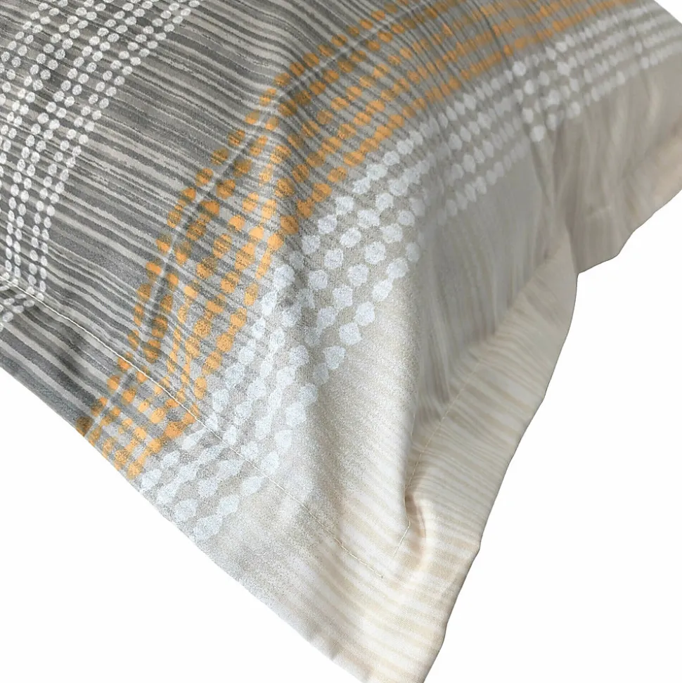 Taie d'oreiller 50x70 cm en 100% percale de coton ESTEBAN gris beige