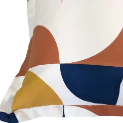 Taie d'oreiller 65x65 cm percale de coton MODULO bleu cobalt