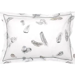Taie d'oreiller 70x50 cm Percale pur coton PLUMES