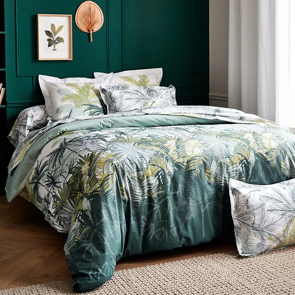 Taie d'oreiller 50x70 cm percale coton TRINIDAD mousson