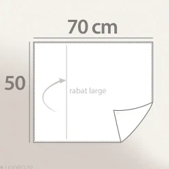 Taie d'oreiller 50x70 cm percale coton NOA vert Kaki