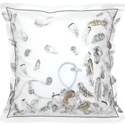 Taie d'oreiller 65x65 cm Percale pur coton PLUMES