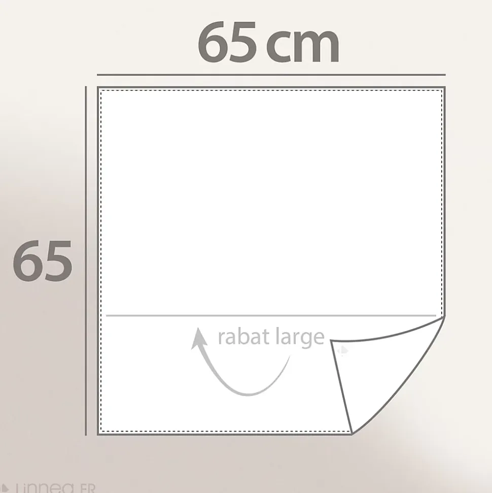 Taie d'oreiller 65x65 cm percale en coton MACASSAR Cognac