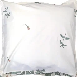 Taie d'oreiller 65x65 cm percale coton FÉÉRIE Blanc sauge