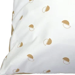 Taie d'oreiller 65x65 cm percale coton ALEX marron Moka