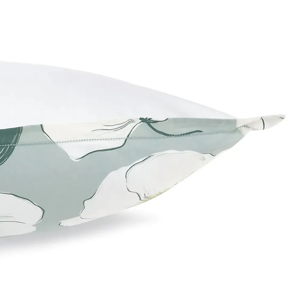 Taie d'oreiller 65x65 cm percale de coton ADÈLE vert céladon