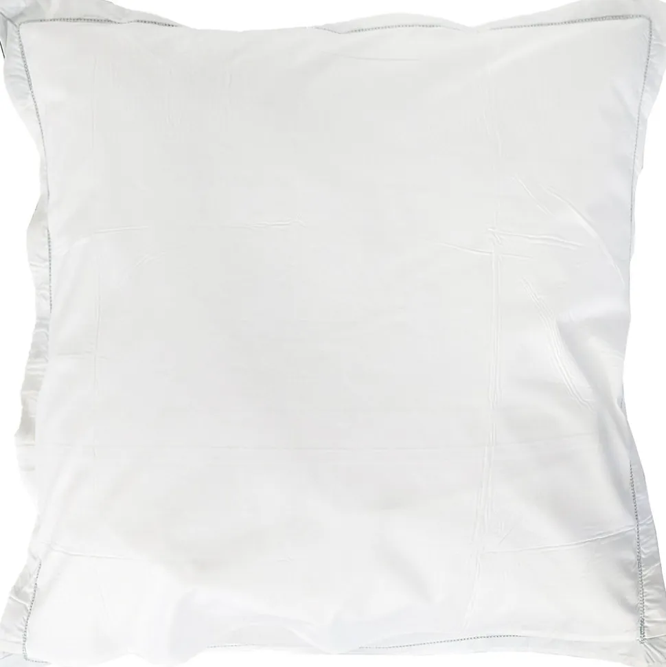 Taie d'oreiller 65x65 cm percale de coton ADÈLE vert céladon