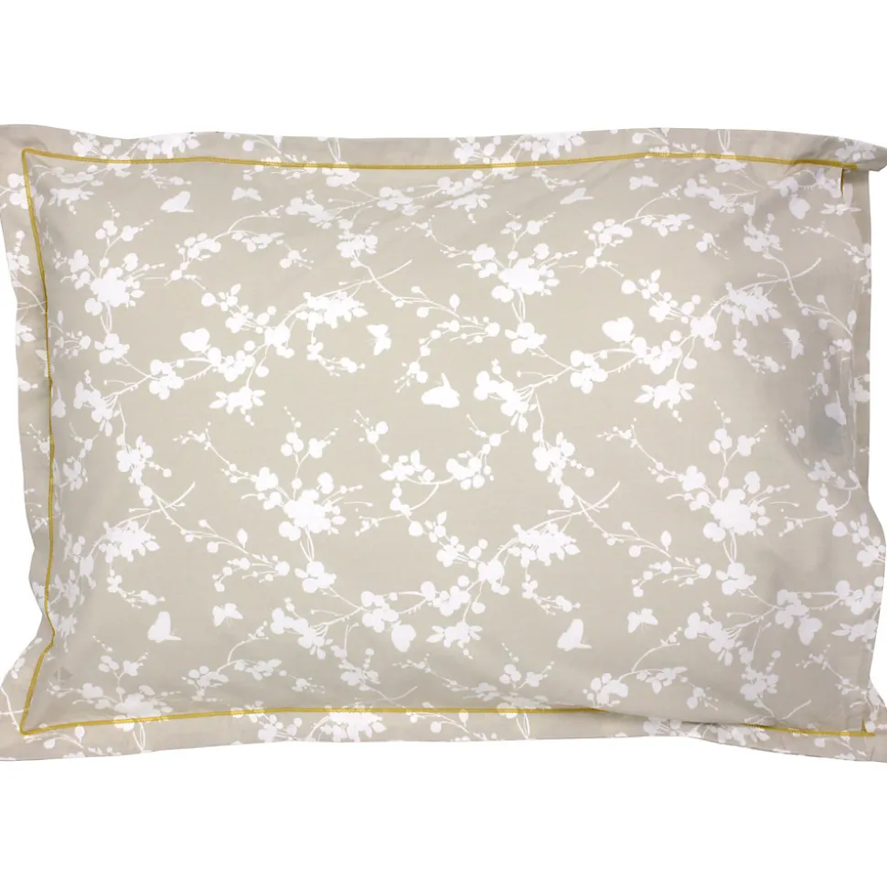 Taie d'oreiller 70x50 cm percale coton BEL AMOUR jaune