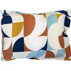 Taie d'oreiller 50x70 cm percale de coton MODULO bleu cobalt