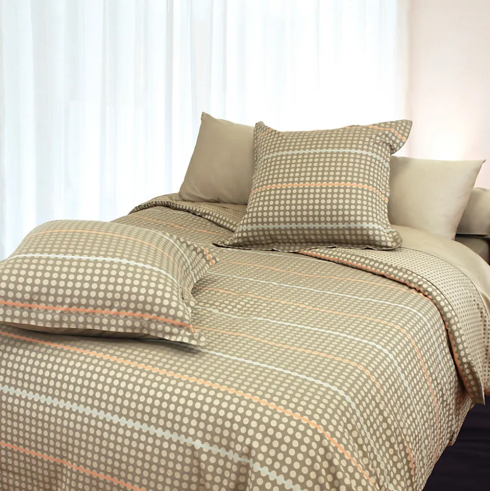 Taie d'oreiller 65x65 cm Satin de coton DAUPHINE Marron