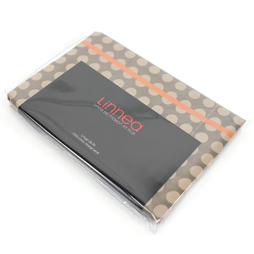 Taie d'oreiller 65x65 cm Satin de coton DAUPHINE Marron