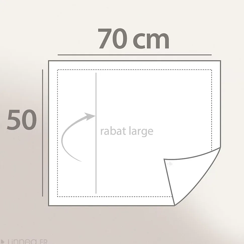 Taie d'oreiller 50x70 cm satin CONCERTO carreaux beige Lin