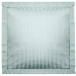 Taie d'oreiller 65x65 cm satin CONCERTO rayures vert Lichen
