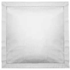 Taie d'oreiller 65x65 cm satin CONCERTO rayures blanc Neige