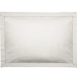 Taie d'oreiller 50x70 cm satin CONCERTO rayures beige Craie