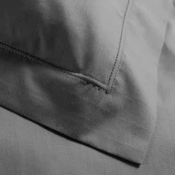 Taies d'Oreiller Percale 63x63 anthracite