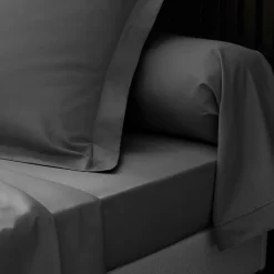 Taies d'Oreiller Percale 63x63 anthracite