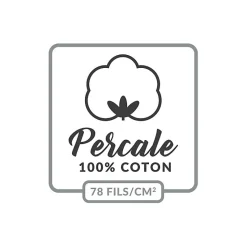 Taies d'Oreiller Percale 63x63 anthracite