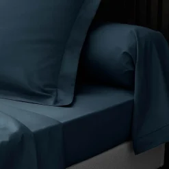 Taies d'Oreiller Percale 63x63 bleu